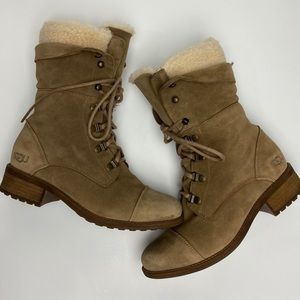 UGG Gradin Lace Up Fold-Down Women's Combat Boots
